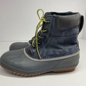 Sorel Handcrafted NaturalRubber Waterproof combat style boots Grey 7